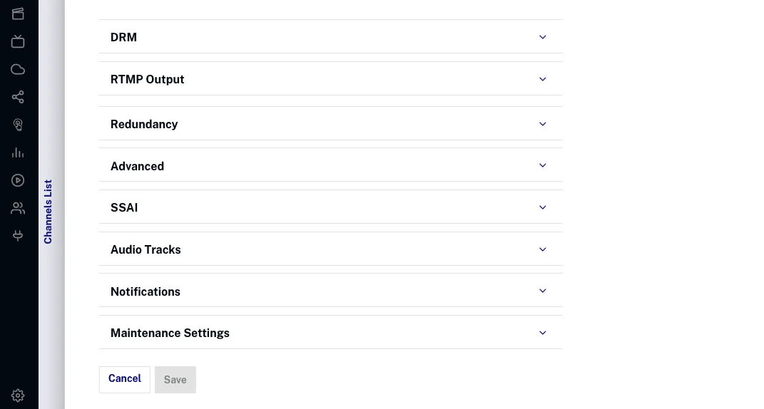 NextGen Live 高度なオプション